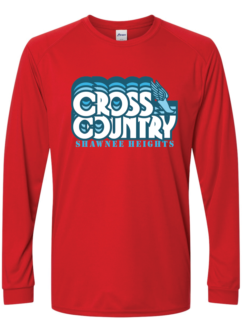 Thunderbirds Track and Field Blue Paragon Performance Long Sleeve T-shirt