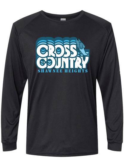 Thunderbirds Track and Field Blue Paragon Performance Long Sleeve T-shirt