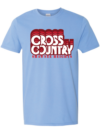 Thunderbirds Track and Field in Red Gildan Softstyle T-Shirt