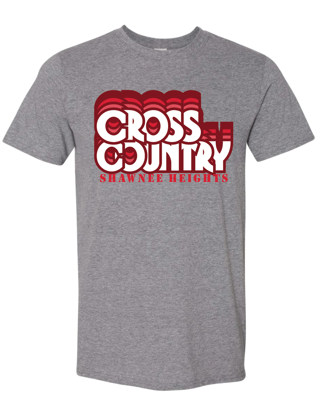 Thunderbirds Track and Field in Red Gildan Softstyle T-Shirt