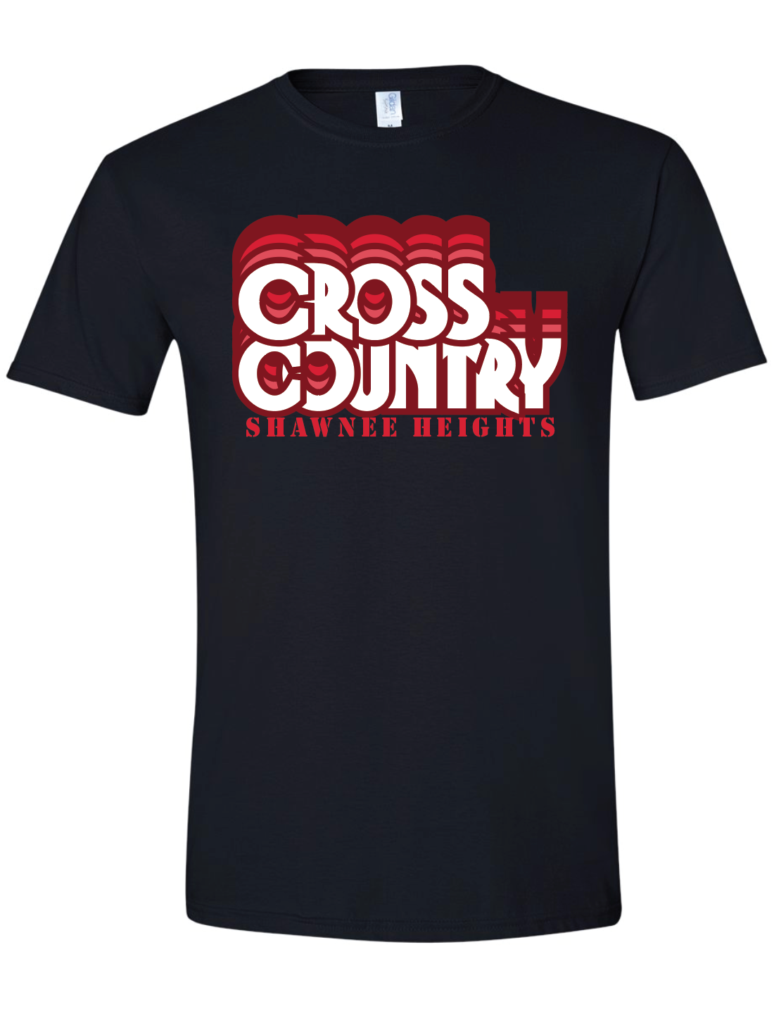 Thunderbirds Track and Field in Red Gildan Softstyle T-Shirt