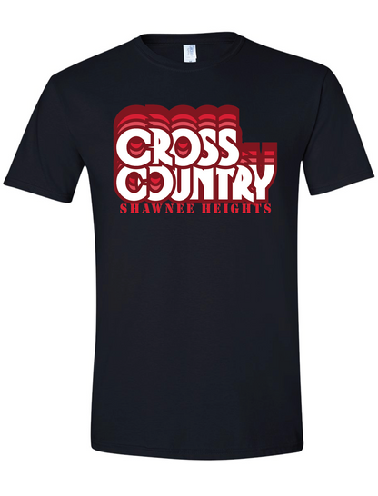 Thunderbirds Track and Field in Red Gildan Softstyle T-Shirt