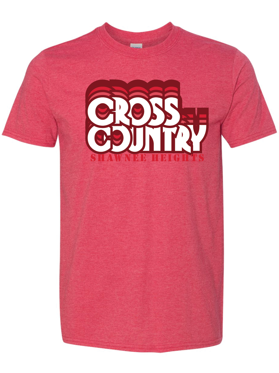 Thunderbirds Track and Field in Red Gildan Softstyle T-Shirt