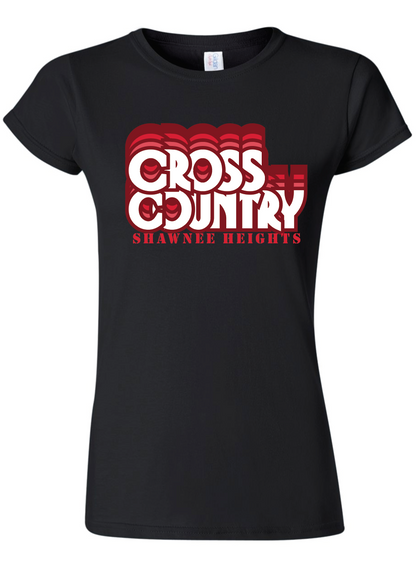 Thunderbirds Track and Field in Red Gildan Womens Fit Softstyle T-Shirt