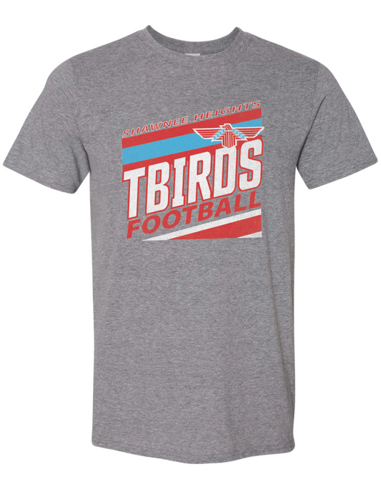 Tbirds Football Stripes Gildan Softstyle T-Shirt