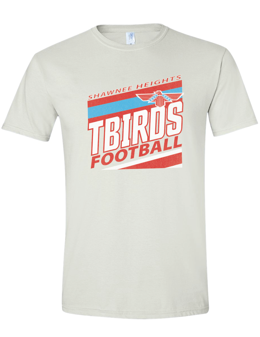 Tbirds Football Stripes Gildan Softstyle T-Shirt