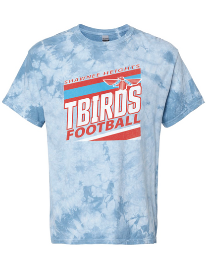 Tbirds Football StripesTie Dye T-shirt