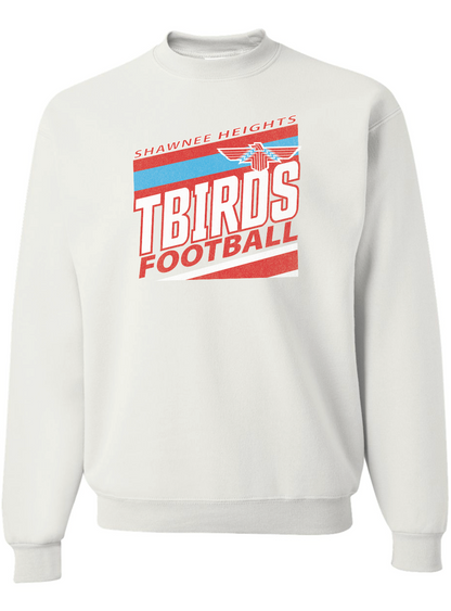 Tbirds Football Stripes Jerzees Nublend Crew Sweatshirt