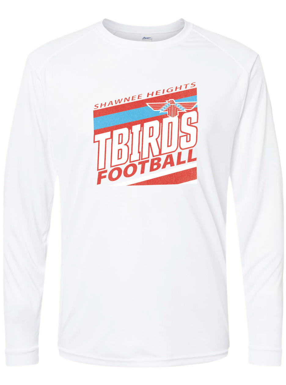 Tbirds Football Stripes Paragon Performance Long Sleeve T-shirt