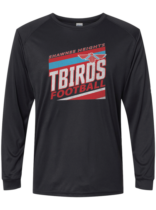 Tbirds Football Stripes Paragon Performance Long Sleeve T-shirt