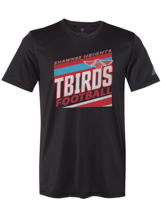 Tbirds Football Stripes Adidas Sports T-shirt