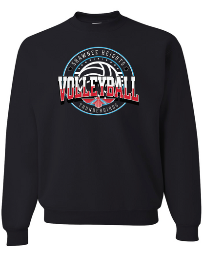 Shawnee Heights Volleyball Jerzees Nublend Crew Sweatshirt