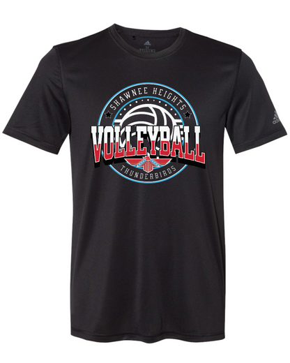 Shawnee Heights Volleyball Adidas Sports T-shirt