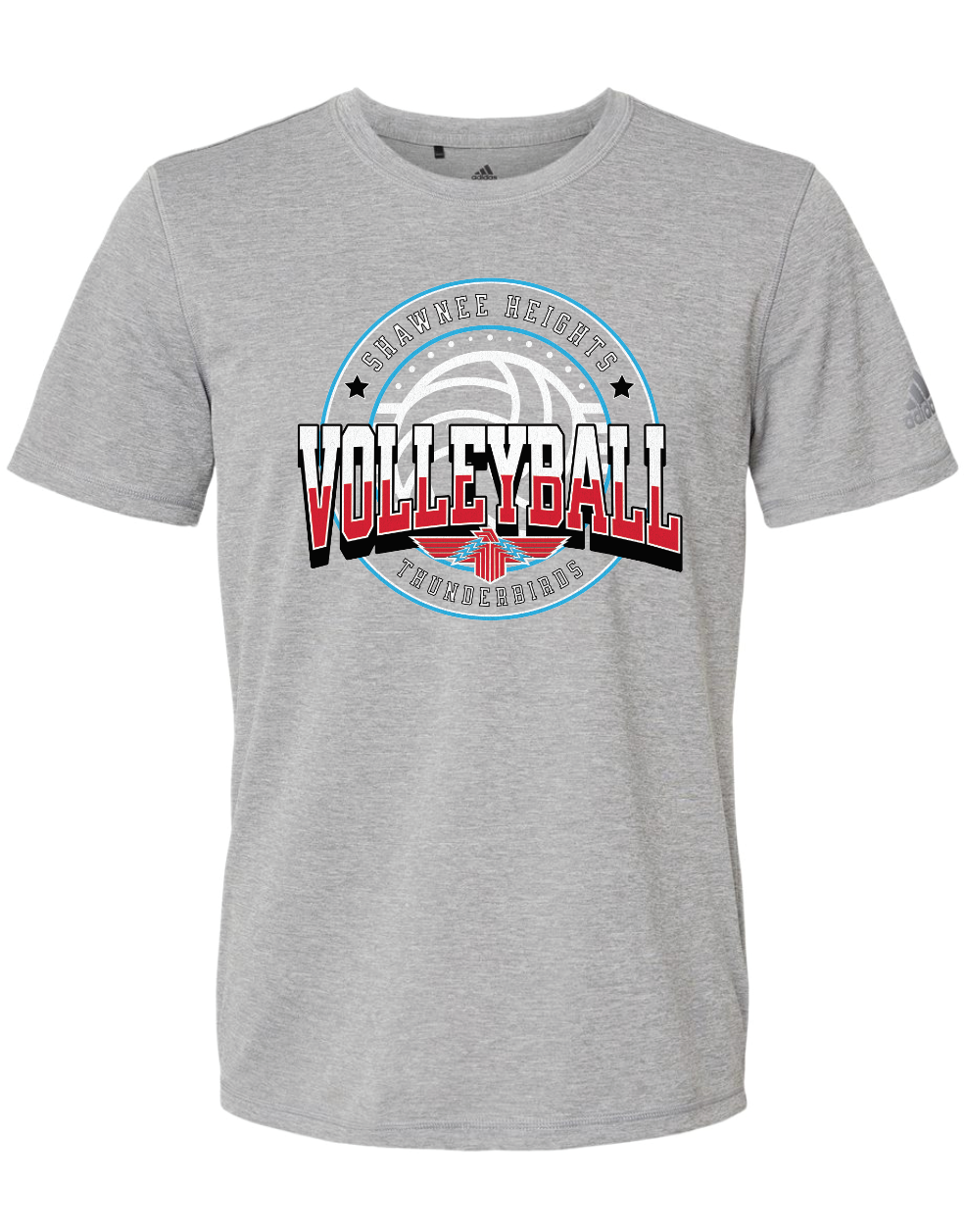 Shawnee Heights Volleyball Adidas Sports T-shirt