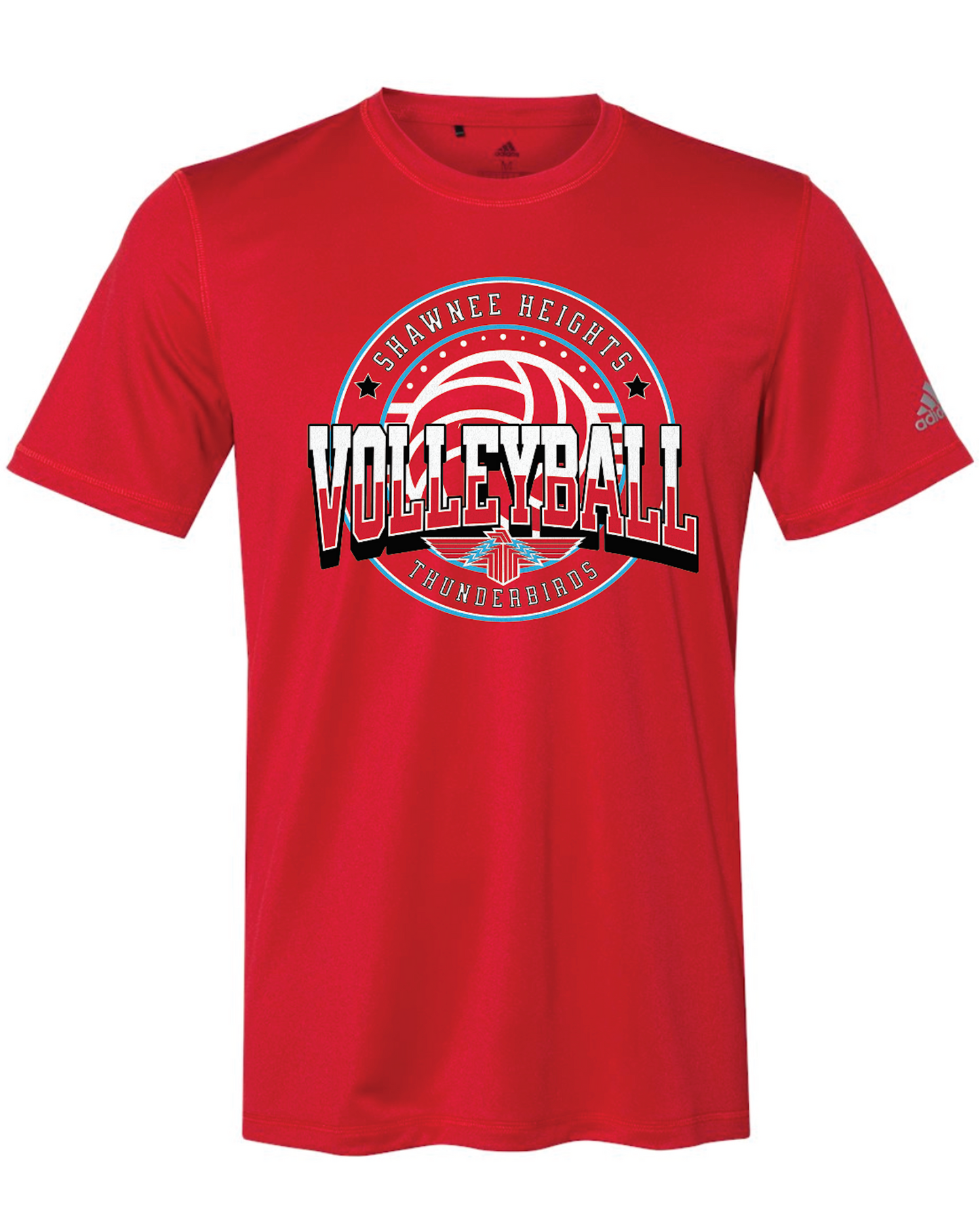 Shawnee Heights Volleyball Adidas Sports T-shirt