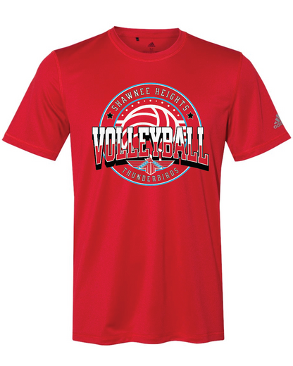 Shawnee Heights Volleyball Adidas Sports T-shirt