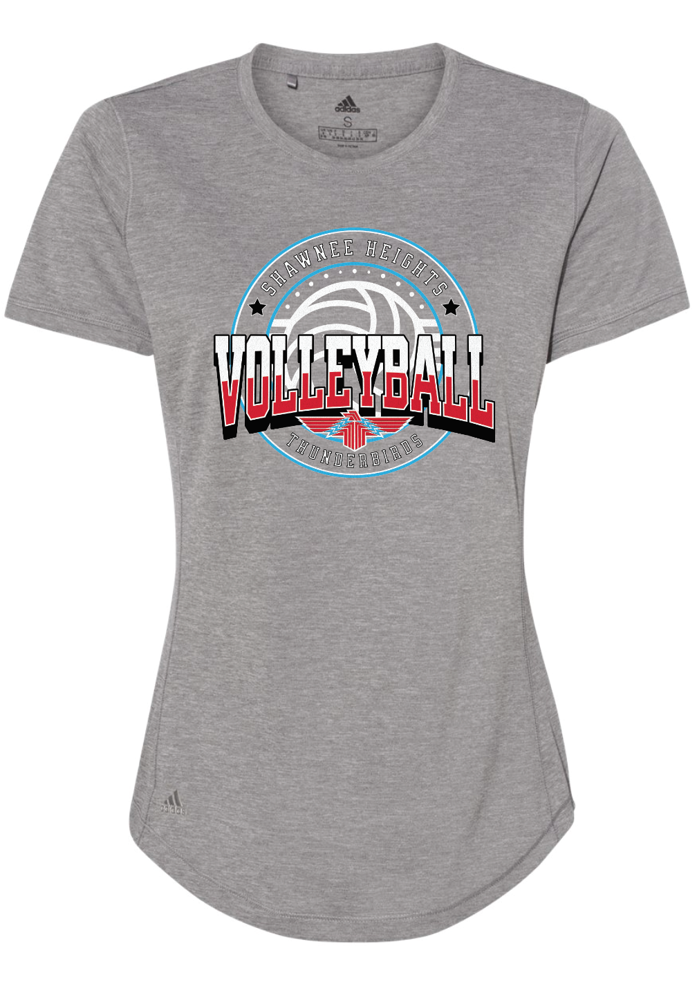 Shawnee Heights Volleyball Adidas Womens Sports T-shirt