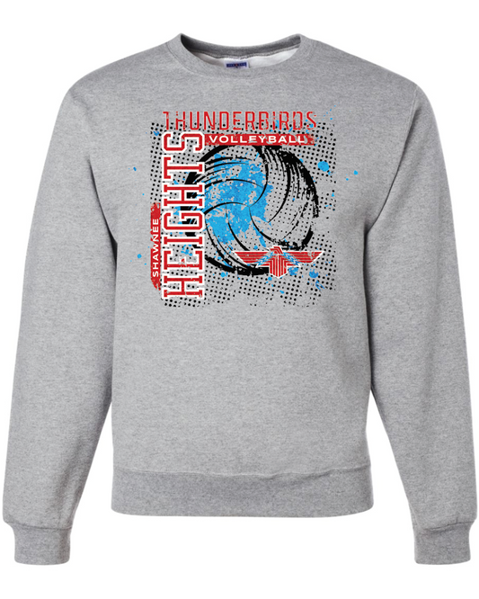 Thunderbirds Volleyball Jerzees Nublend Crew Sweatshirt