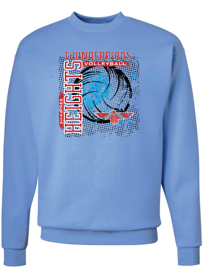 Thunderbirds Volleyball Jerzees Nublend Crew Sweatshirt