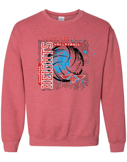 Thunderbirds Volleyball Jerzees Nublend Crew Sweatshirt
