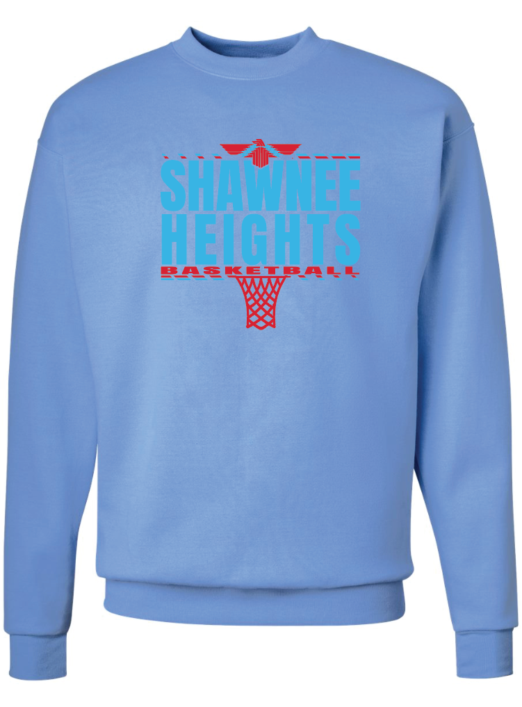Shawnee Heights Basketball Jerzees Nublend Crew Sweatshirt