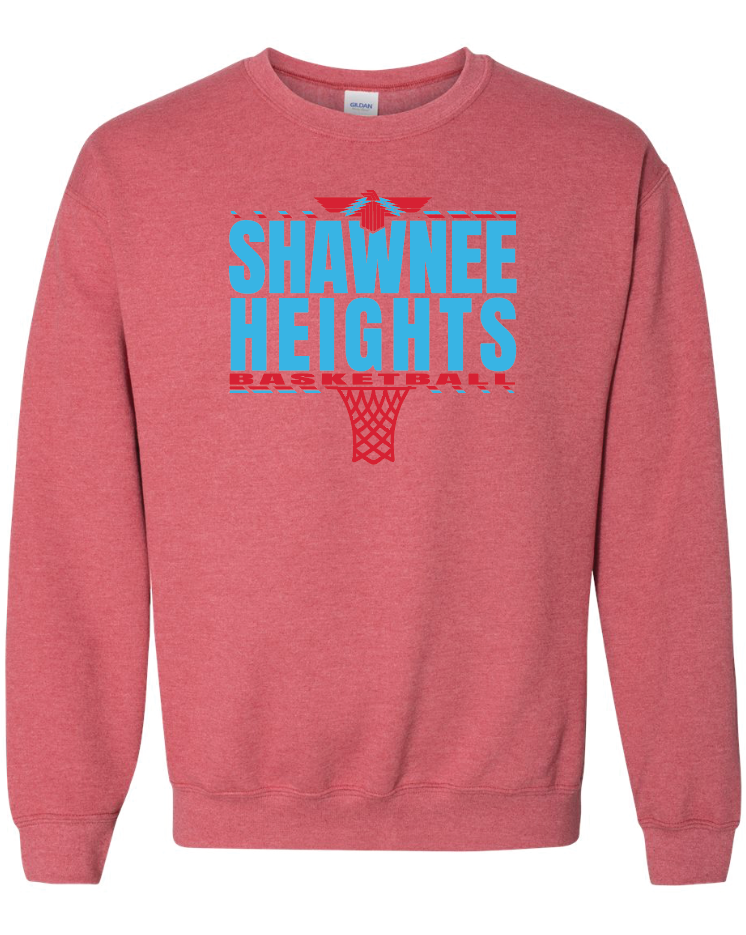 Shawnee Heights Basketball Jerzees Nublend Crew Sweatshirt