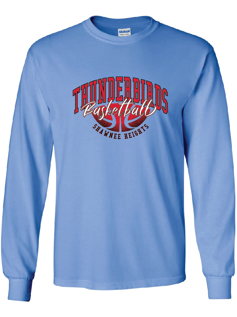 Thunderbirds Basketball Gildan Ultra Cotton Long Sleeve T-Shirt