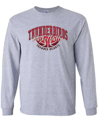 Thunderbirds Basketball Gildan Ultra Cotton Long Sleeve T-Shirt