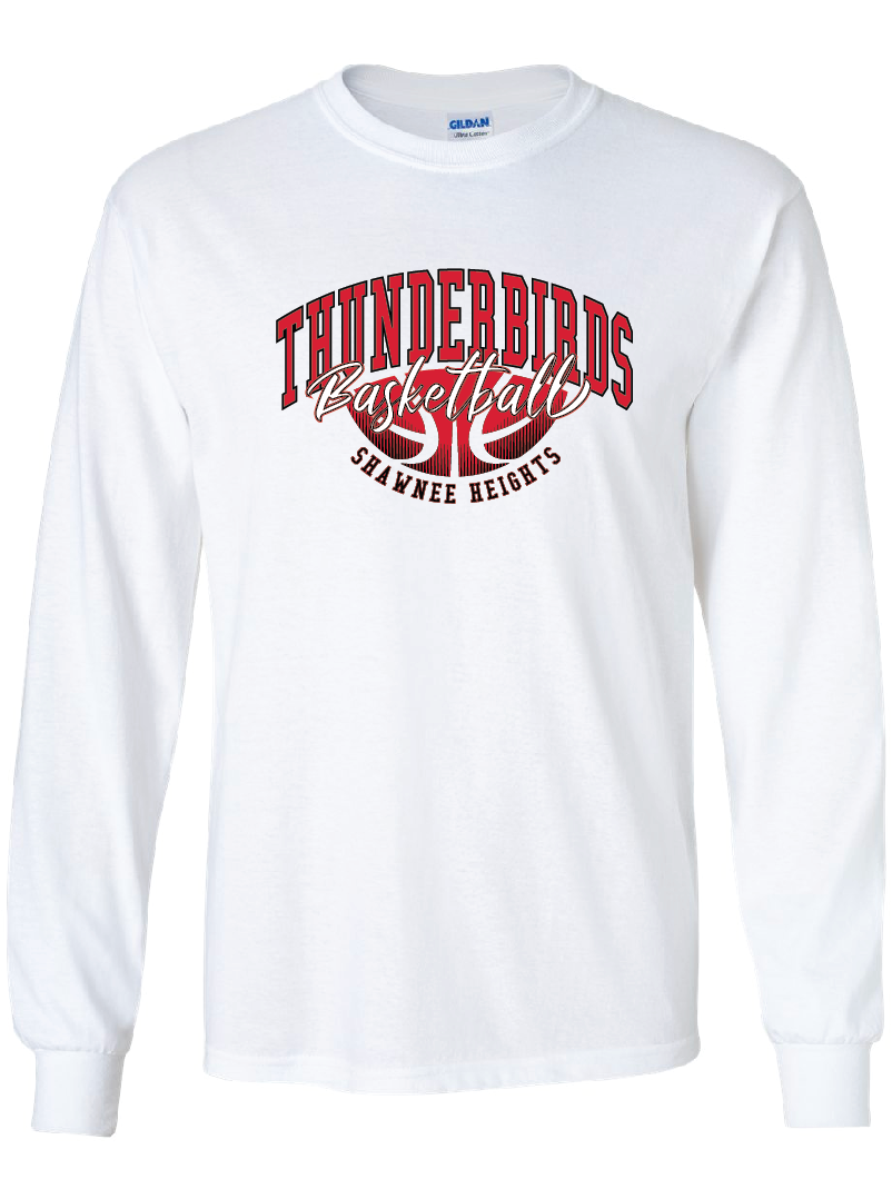 Thunderbirds Basketball Gildan Ultra Cotton Long Sleeve T-Shirt