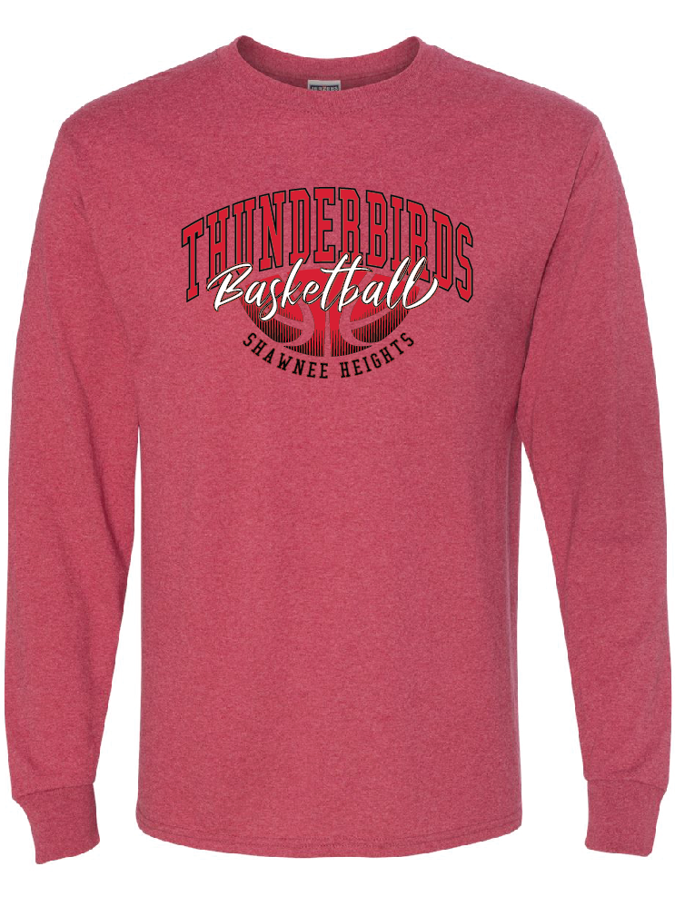 Thunderbirds Basketball Gildan Ultra Cotton Long Sleeve T-Shirt