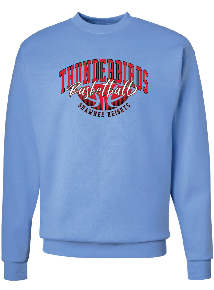 Thunderbirds Basketball Jerzees Nublend Crew Sweatshirt