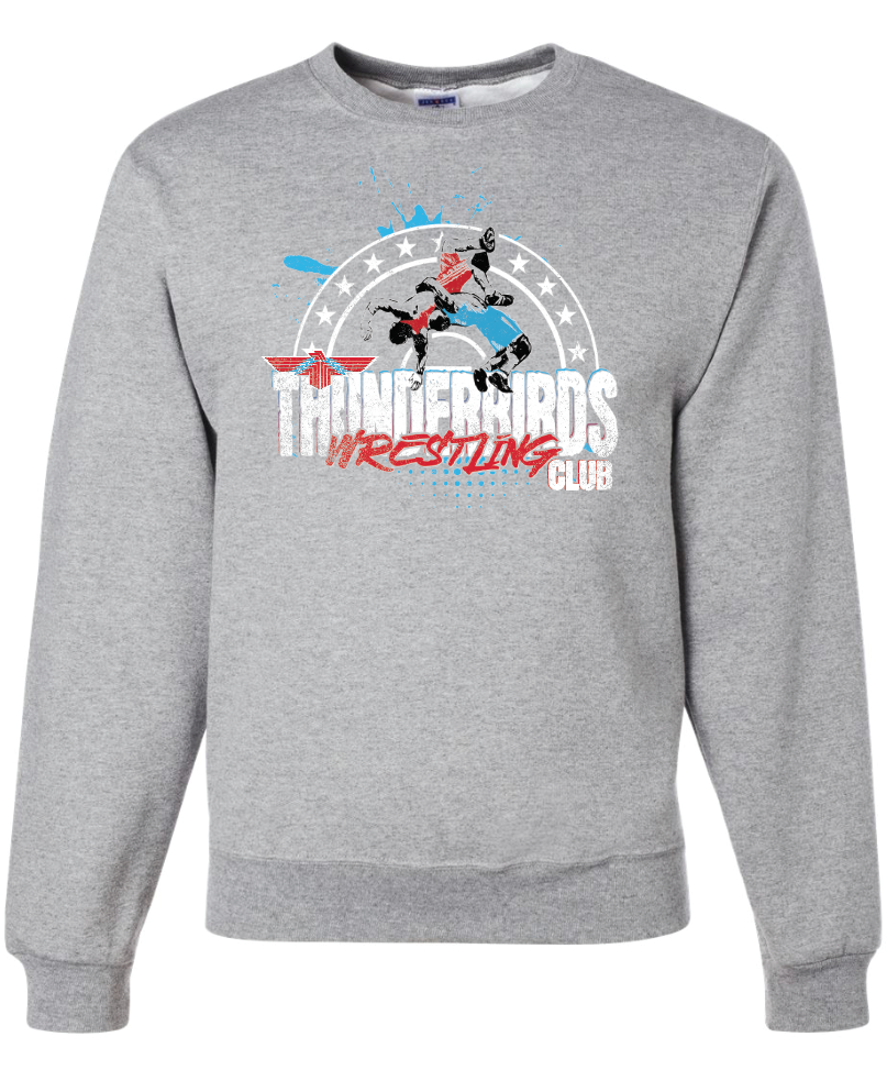Tbird Wrestling Club Jerzees Nublend Crew Sweatshirt