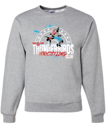 Tbird Wrestling Club Jerzees Nublend Crew Sweatshirt