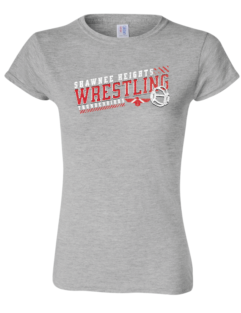 Shawnee Heights Wrestling Gildan Women's Cut Softstyle T-Shirt