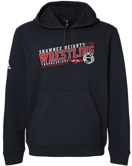 Shawnee Heights Wrestling Adidas Fleece Hooded Sweatshirt