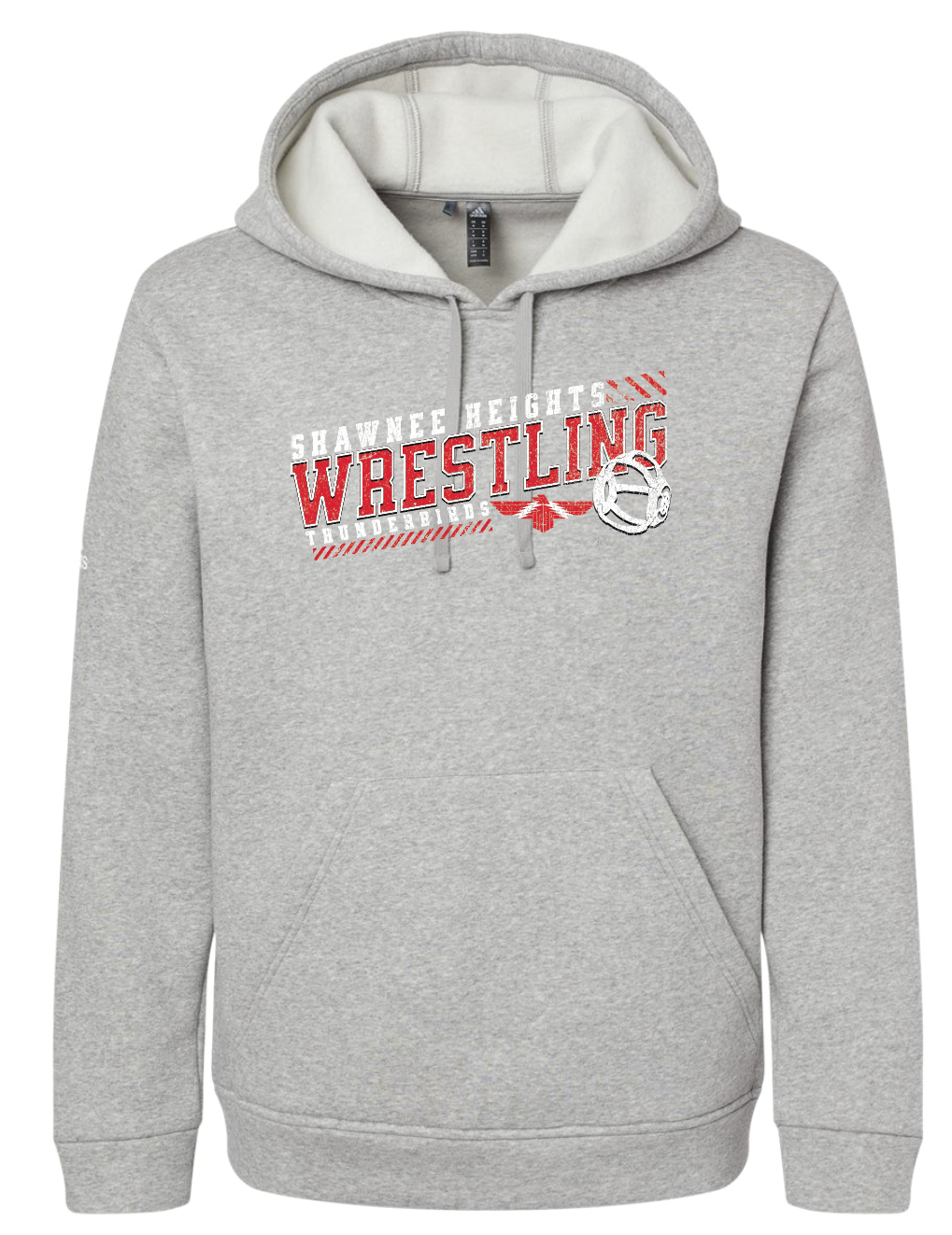 Shawnee Heights Wrestling Adidas Fleece Hooded Sweatshirt