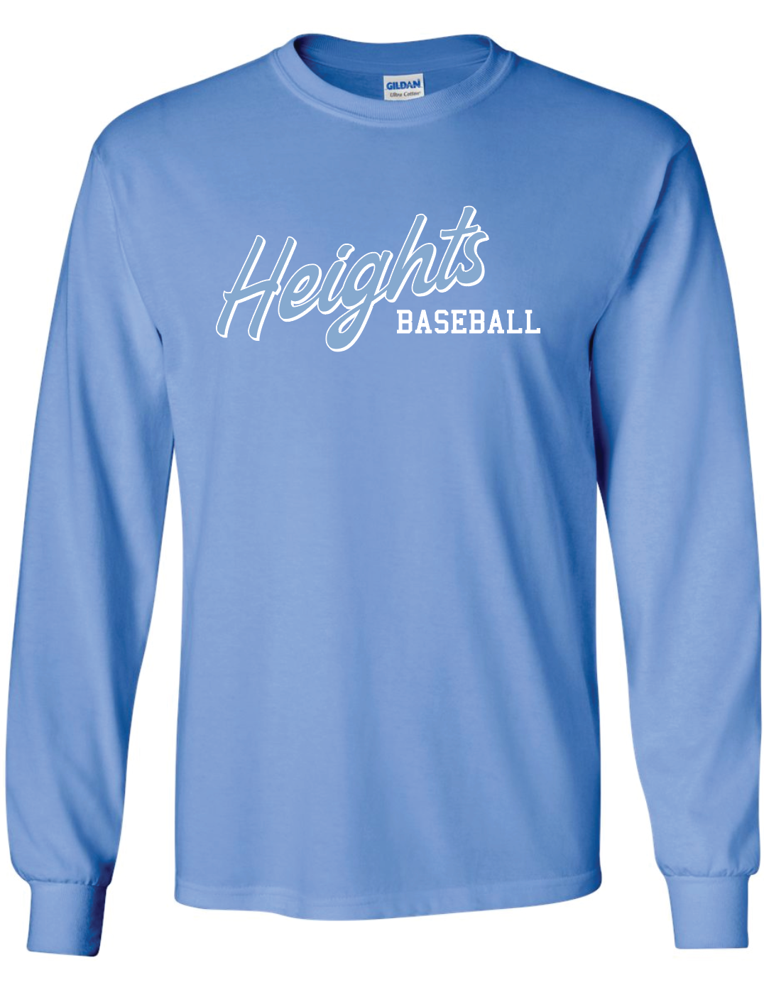 Heights Baseball Gildan Ultra Cotton Long Sleeve T-Shirt