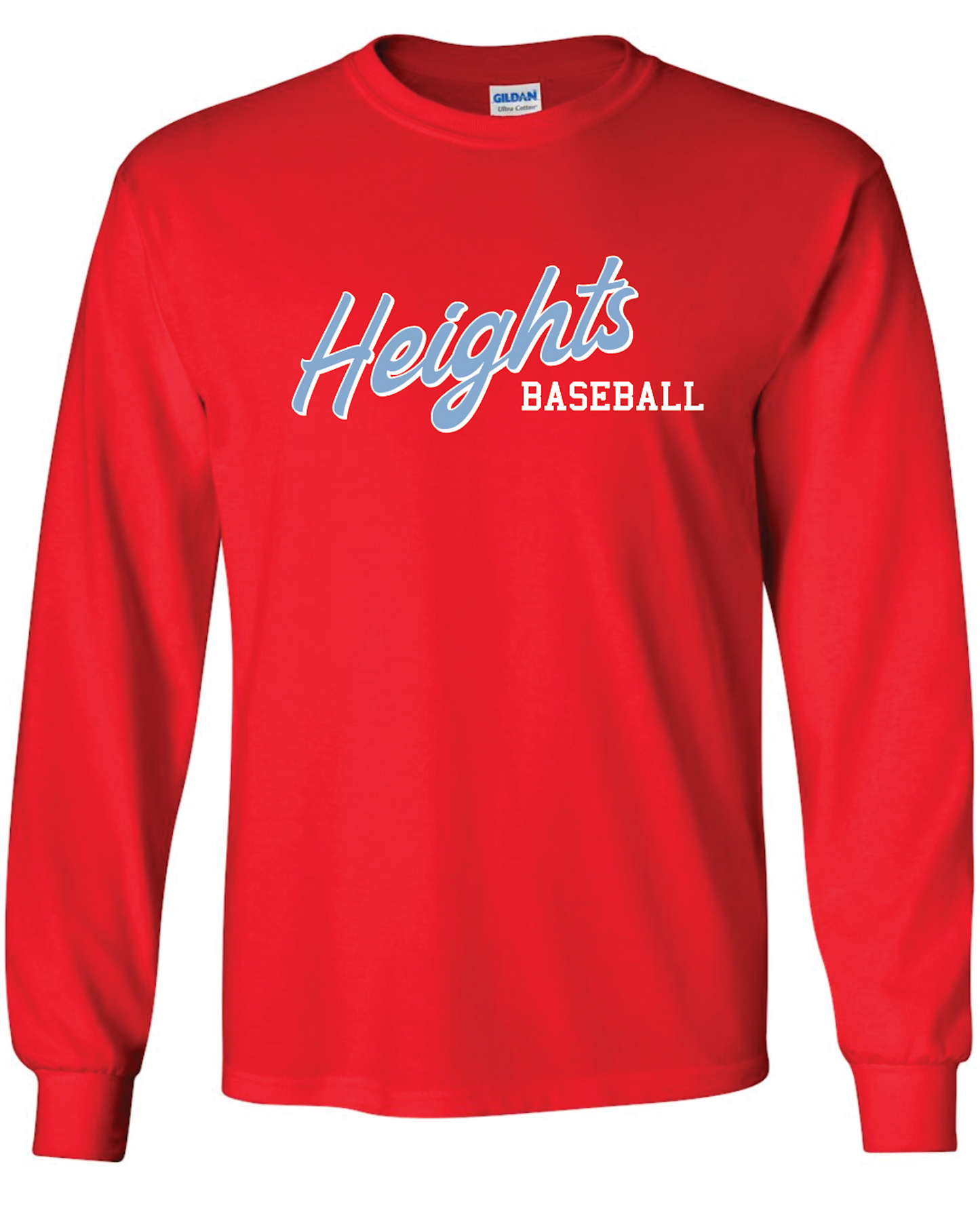 Heights Baseball Gildan Ultra Cotton Long Sleeve T-Shirt