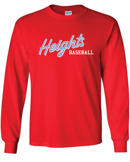Heights Baseball Gildan Ultra Cotton Long Sleeve T-Shirt