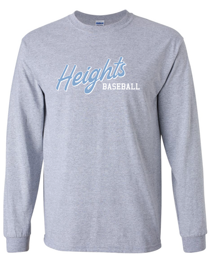 Heights Baseball Gildan Ultra Cotton Long Sleeve T-Shirt