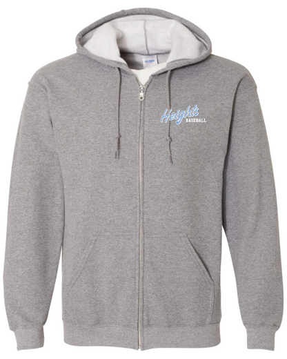 Heights Baseball Full Zip Hooded Sweatshirt