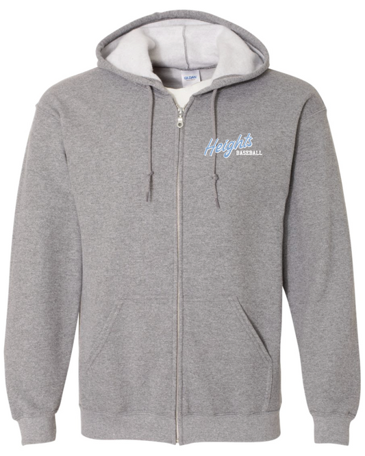 Heights Baseball Full Zip Hooded Sweatshirt