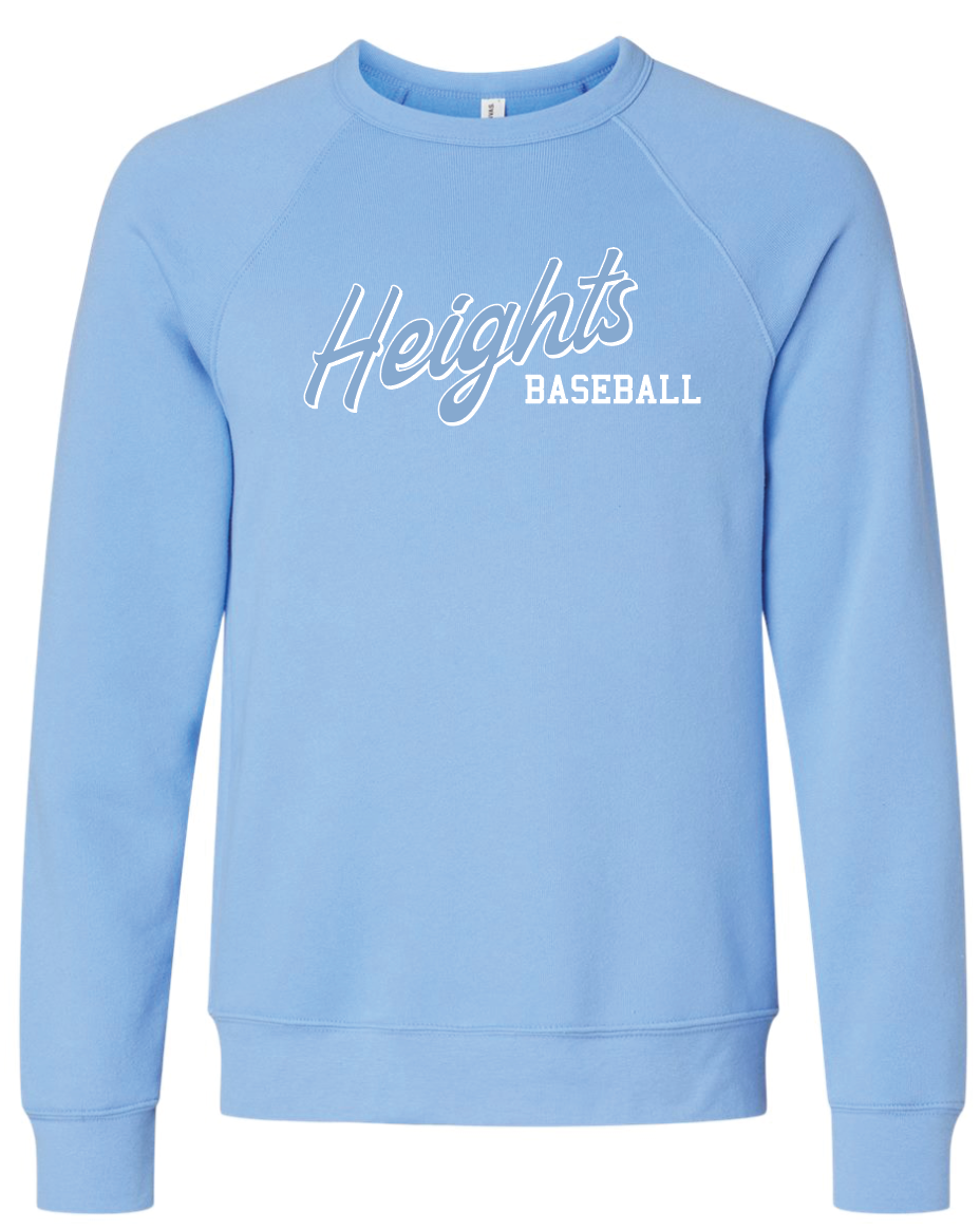 Heights Baseball Bella Canvas Crewneck Sweatshirt