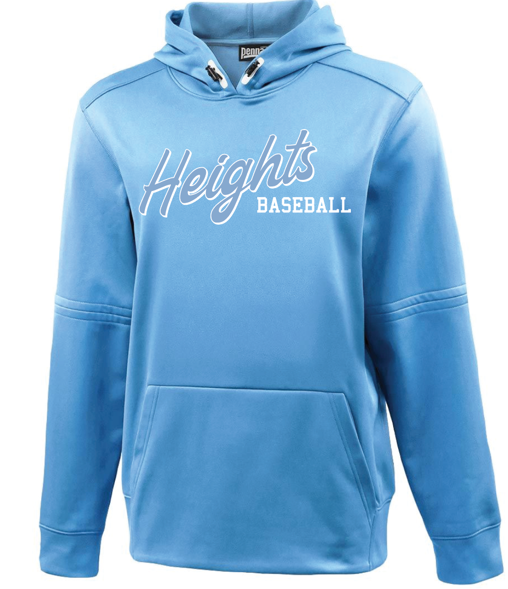 Heights Baseball Pennant Premium Performance Hoodie