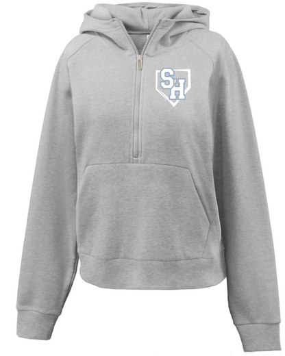 SH Baseball Pennant Womens Half-Zip Hoodie