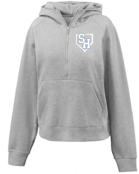 SH Baseball Pennant Womens Half-Zip Hoodie