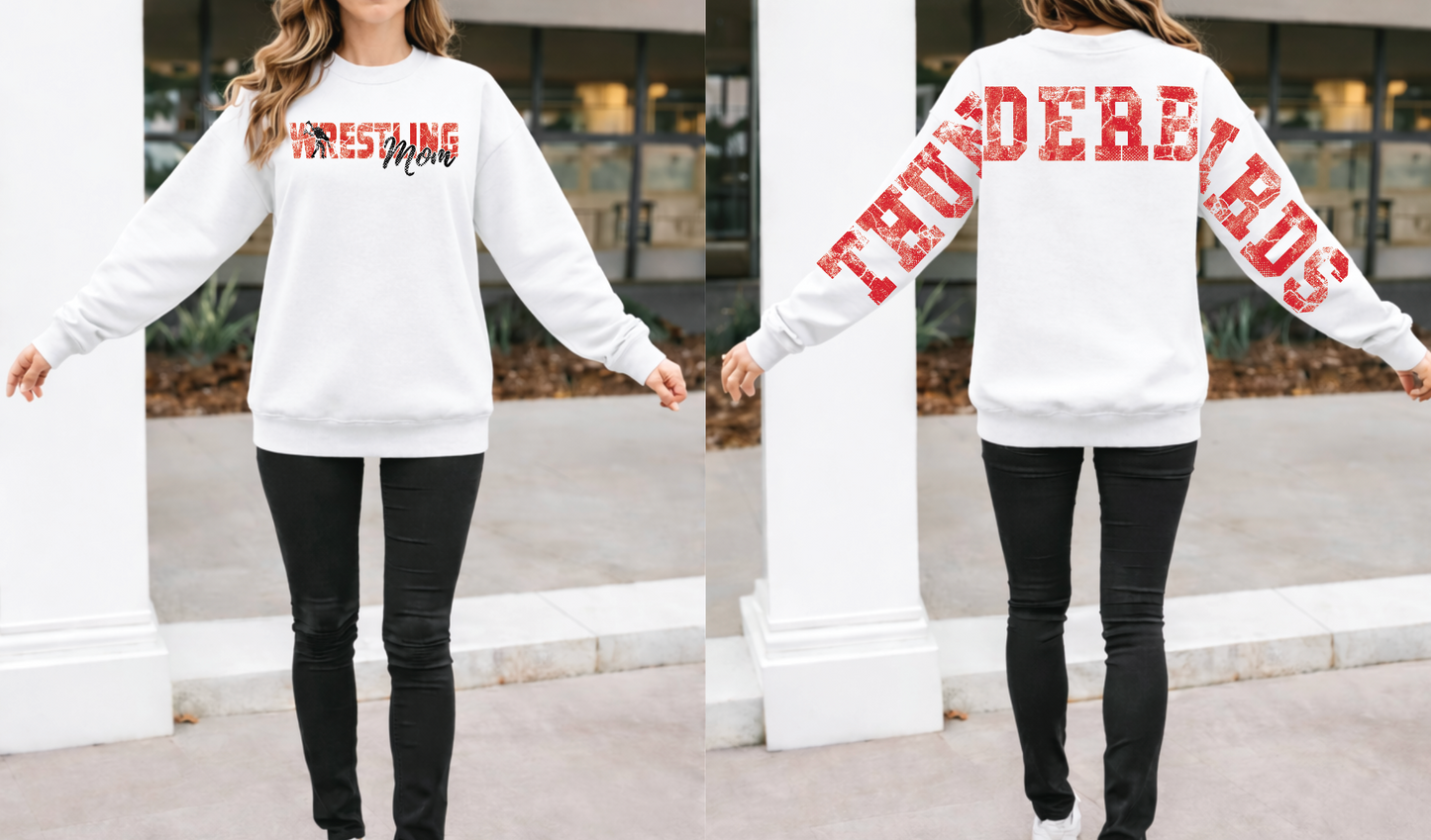 Wrestling Mom with Large Varsity Back Letters