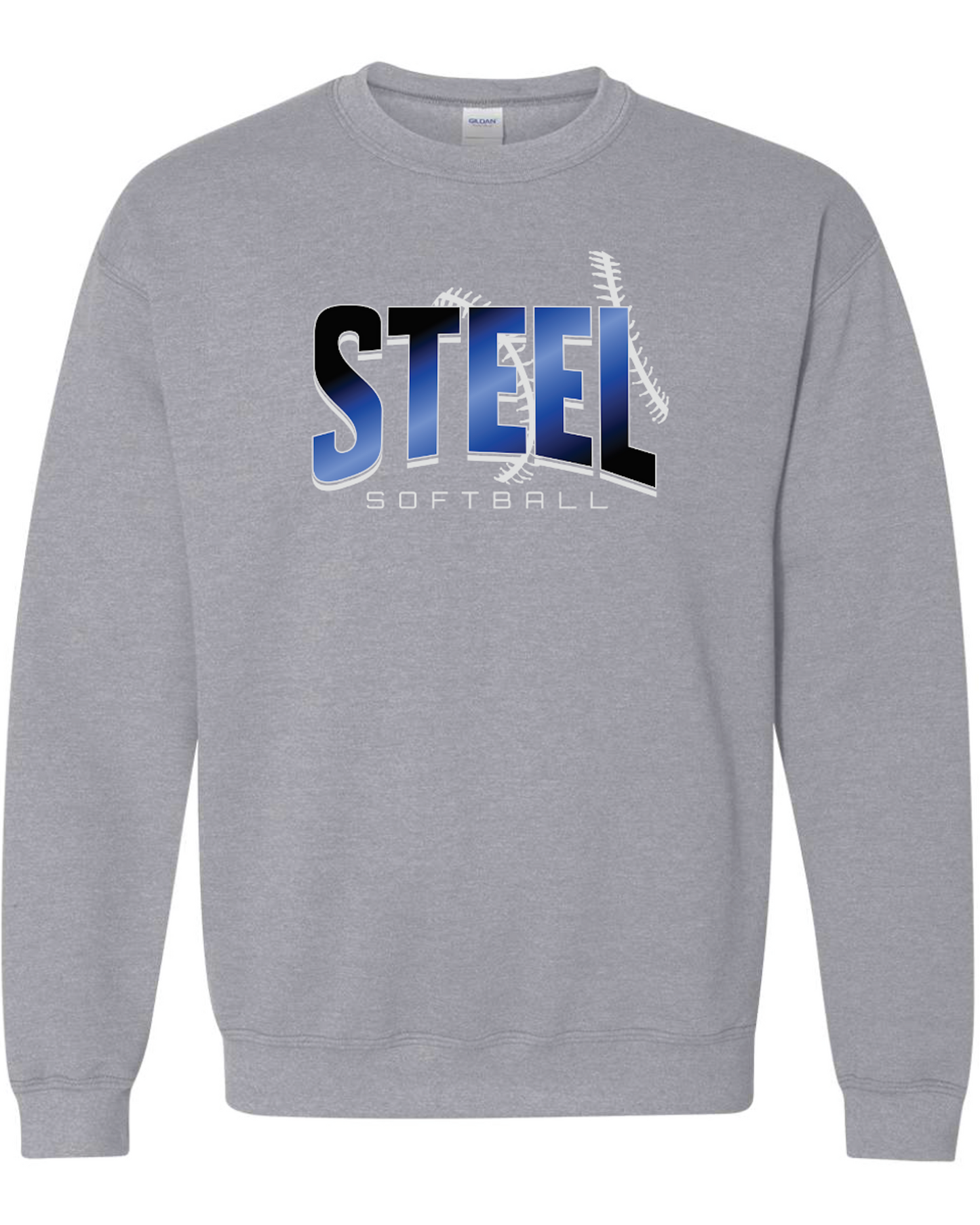 Steel Gildan Crew Sweatshirt