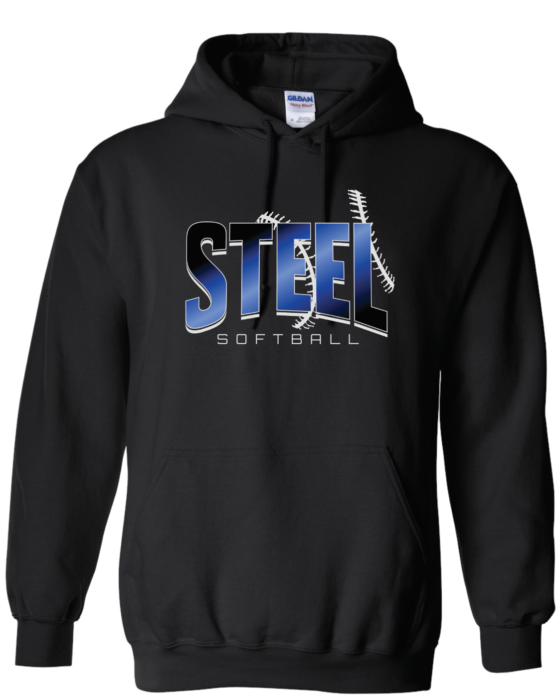 Steel Gildan Hooded Sweatshirt