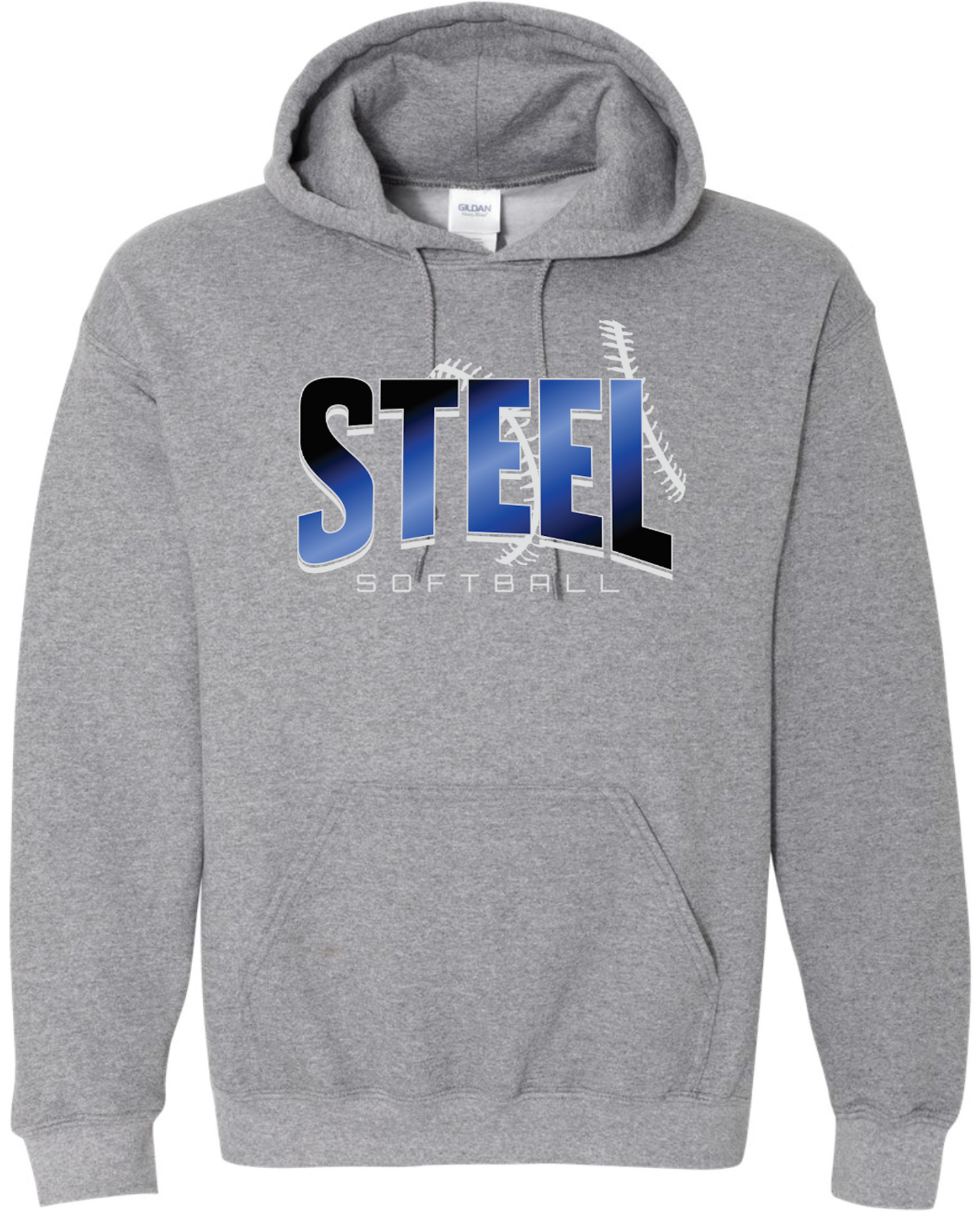 Steel Gildan Hooded Sweatshirt